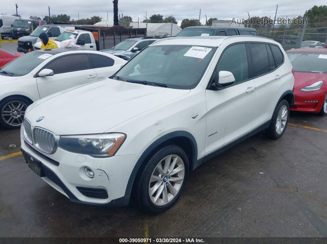 2016 Bmw X3 Xdrive28i White vin: 5UXWX9C53G0D85132