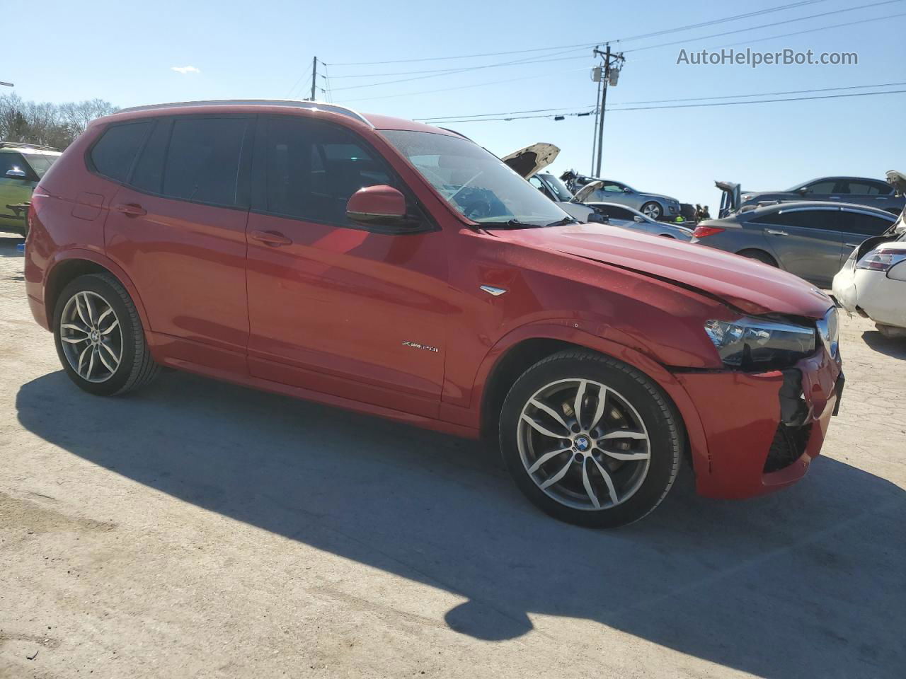 2016 Bmw X3 Xdrive28i Red vin: 5UXWX9C53G0D86295