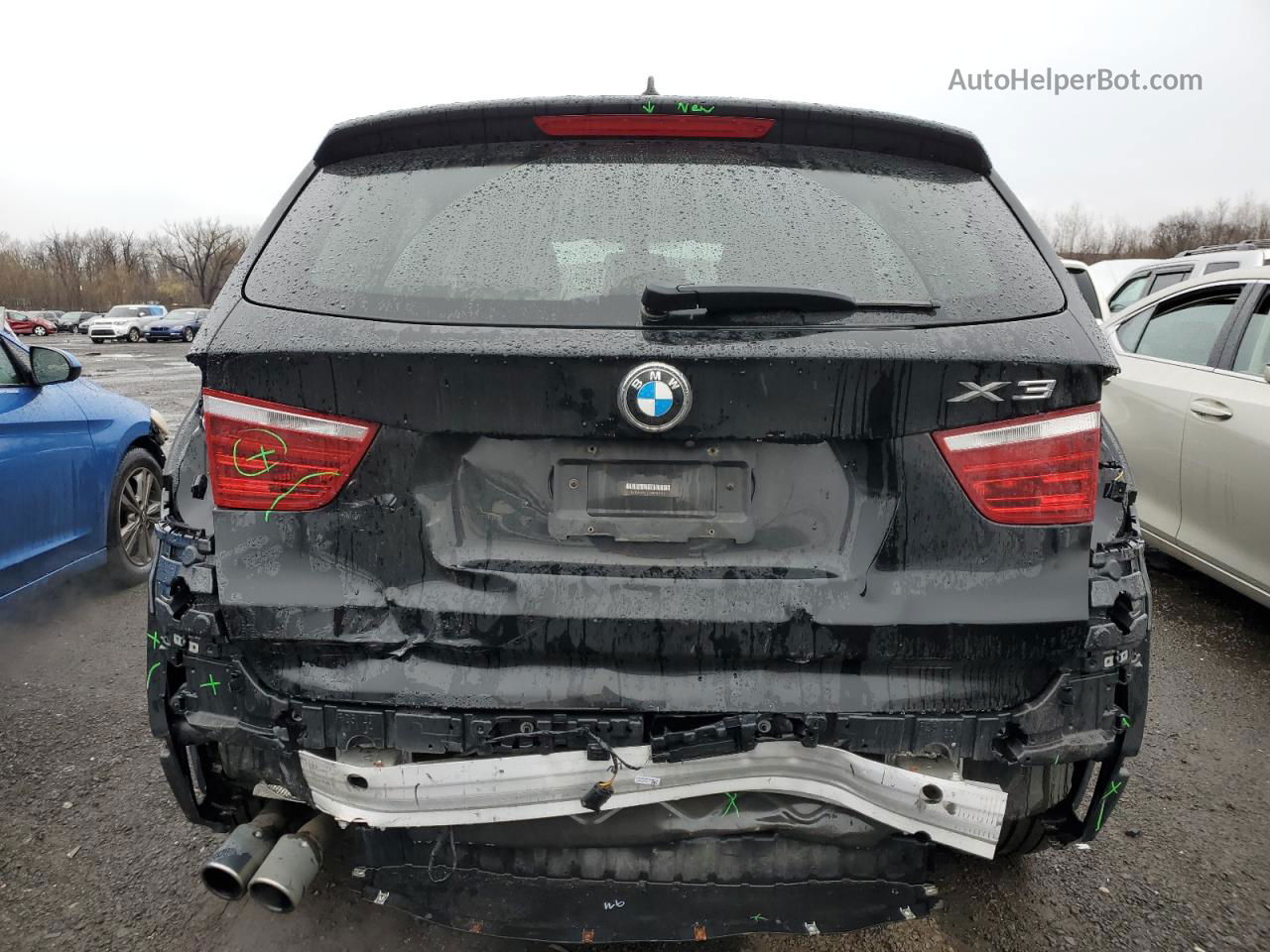 2016 Bmw X3 Xdrive28i Black vin: 5UXWX9C53G0D86376