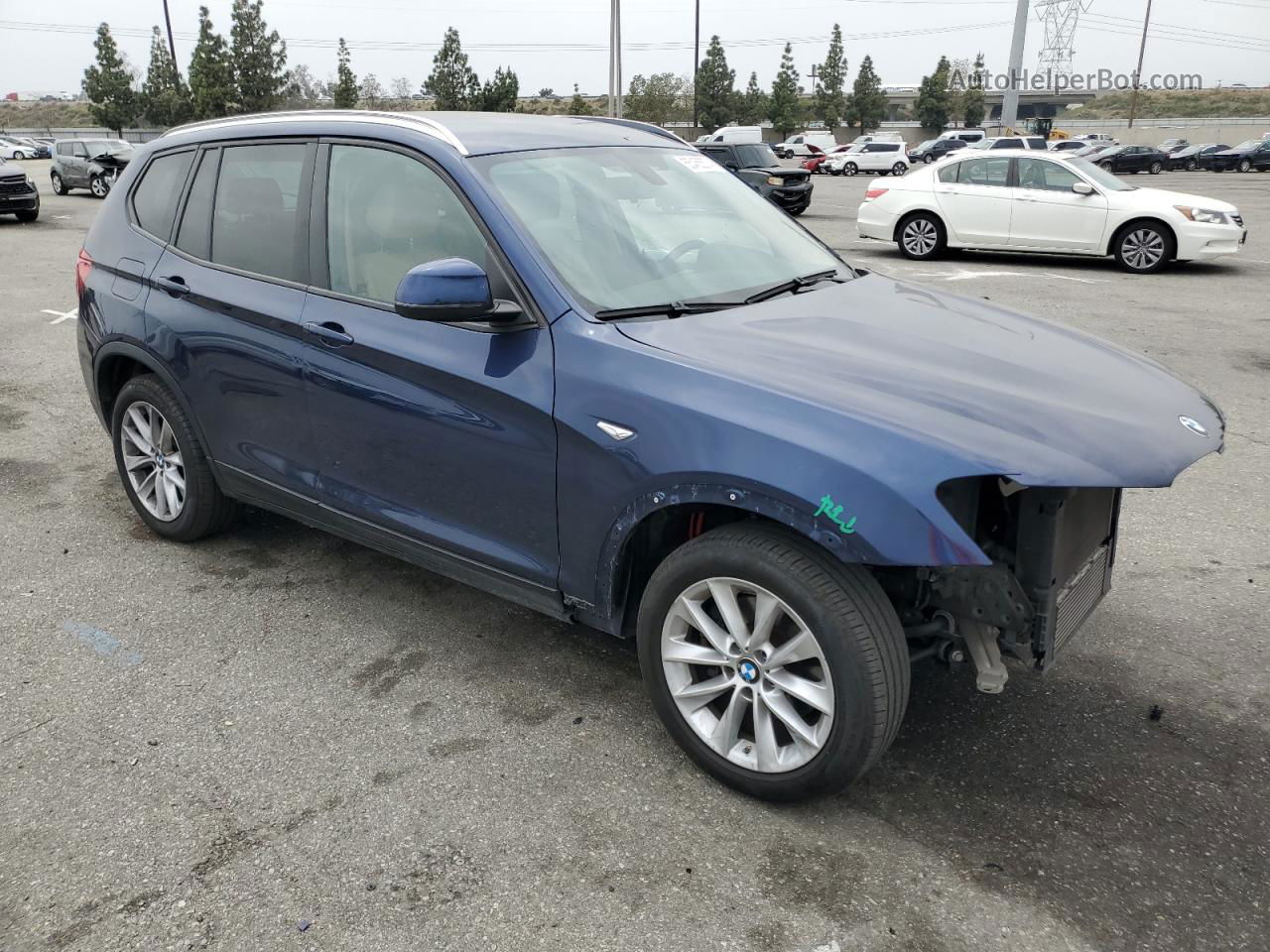 2016 Bmw X3 Xdrive28i Blue vin: 5UXWX9C53G0D86541