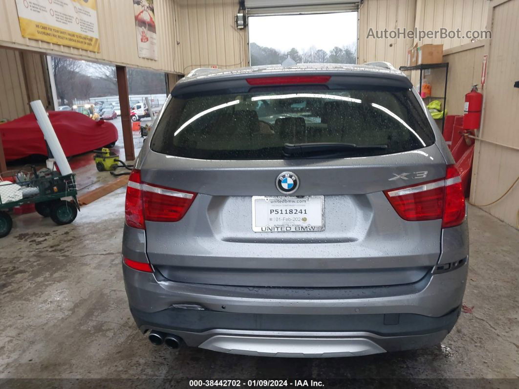 2016 Bmw X3 Xdrive28i Gray vin: 5UXWX9C53G0D89407