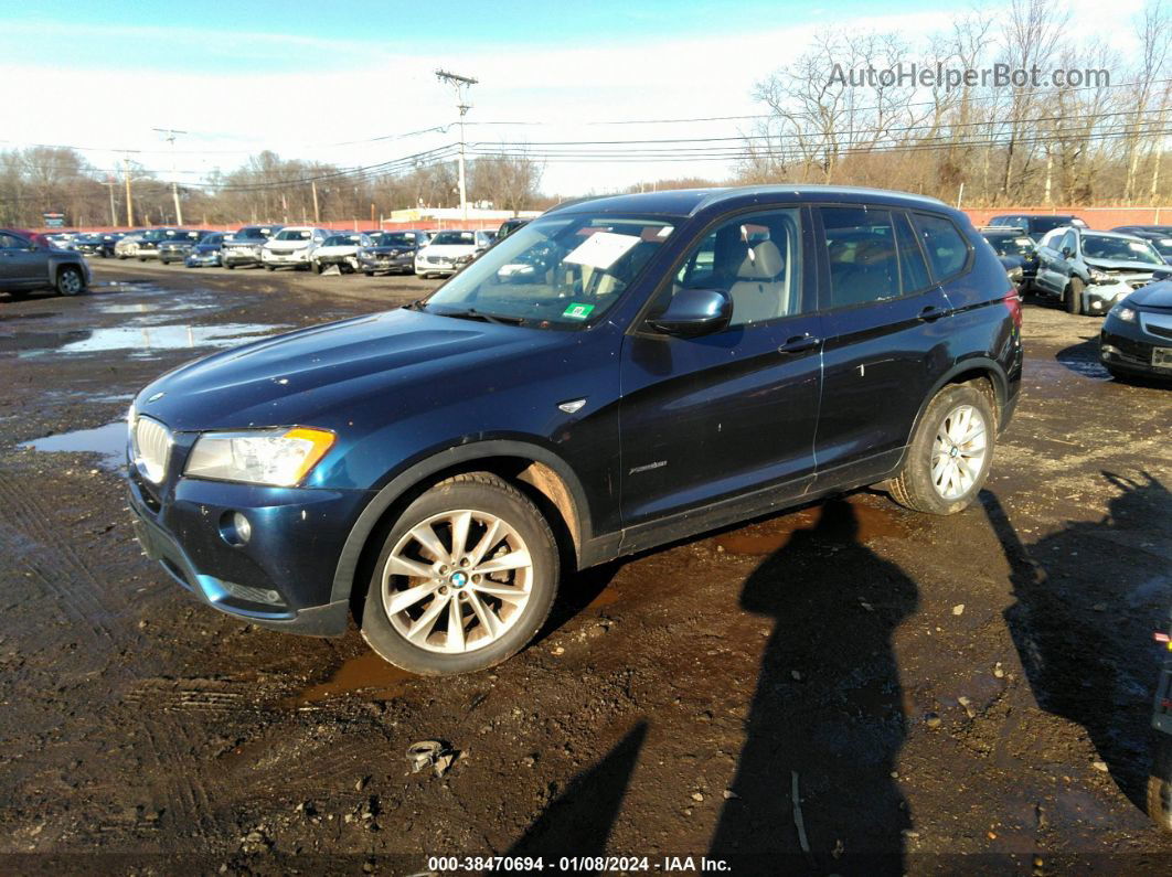 2013 Bmw X3 Xdrive28i Dark Blue vin: 5UXWX9C54D0A22513