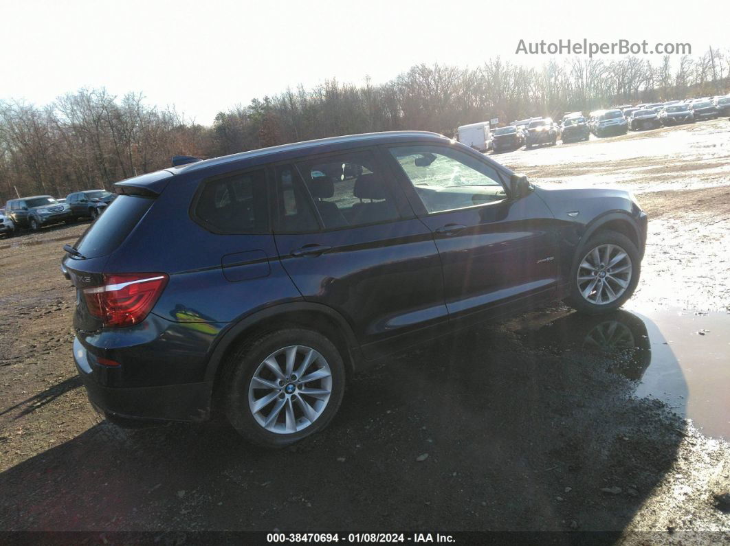 2013 Bmw X3 Xdrive28i Dark Blue vin: 5UXWX9C54D0A22513