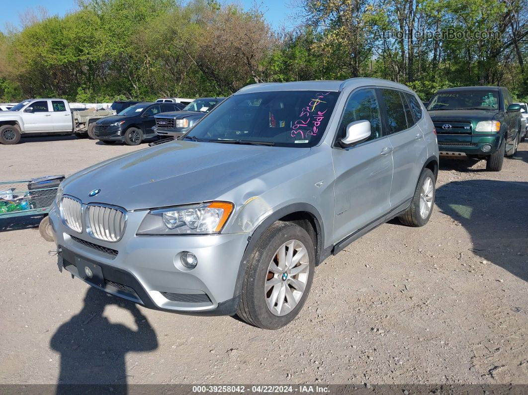 2013 Bmw X3 Xdrive28i Silver vin: 5UXWX9C54D0A22592