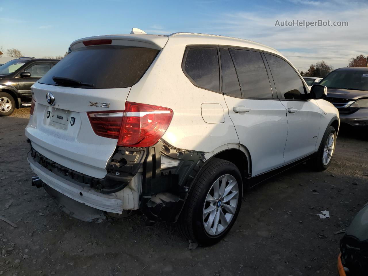 2013 Bmw X3 Xdrive28i White vin: 5UXWX9C54D0A23788