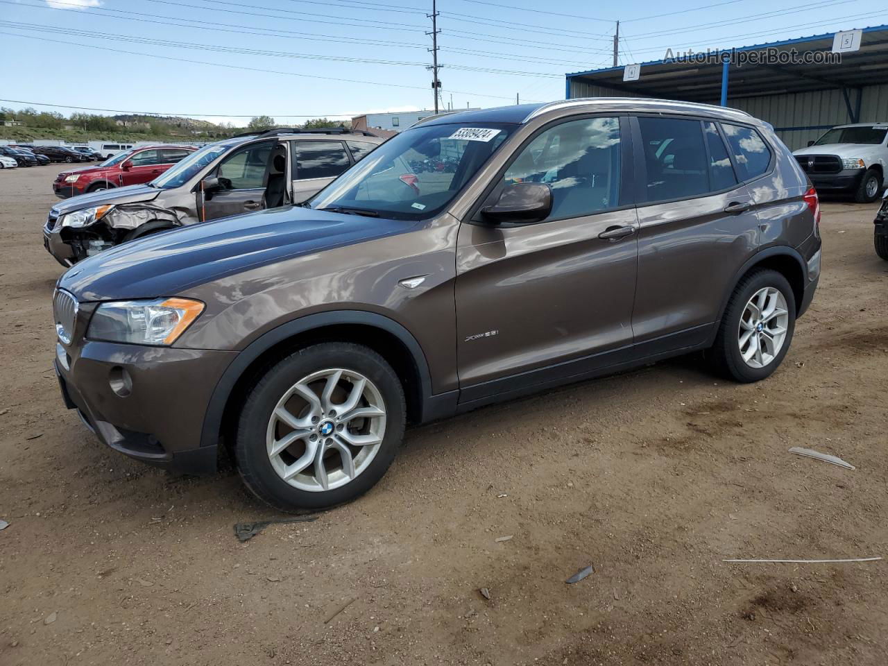 2013 Bmw X3 Xdrive28i Brown vin: 5UXWX9C54D0A32443