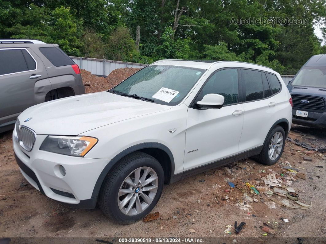 2013 Bmw X3 Xdrive28i White vin: 5UXWX9C54D0A32989