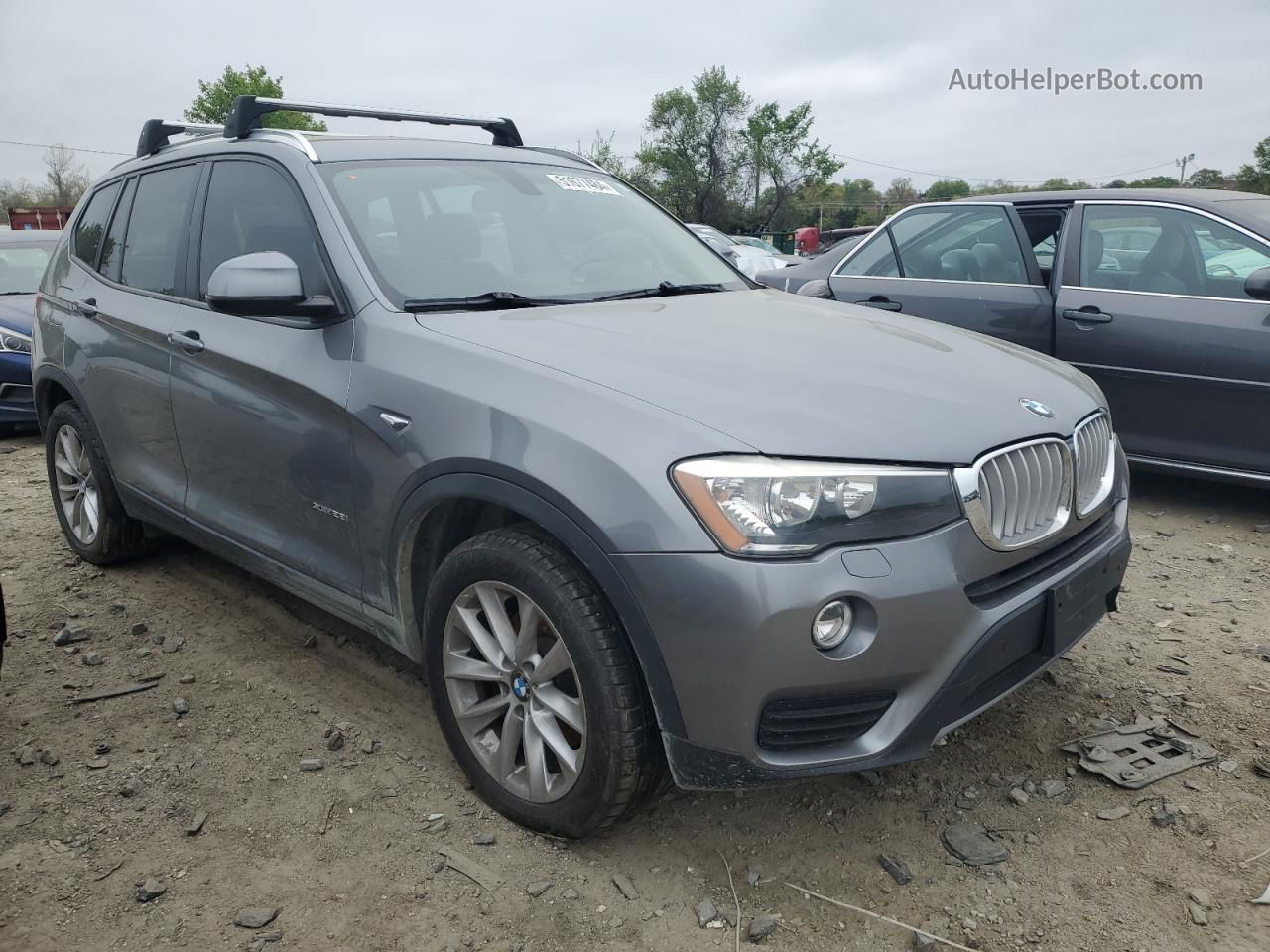 2016 Bmw X3 Xdrive28i Gray vin: 5UXWX9C54G0D67190