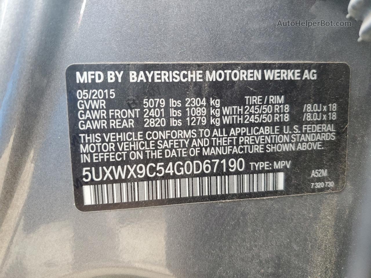 2016 Bmw X3 Xdrive28i Gray vin: 5UXWX9C54G0D67190