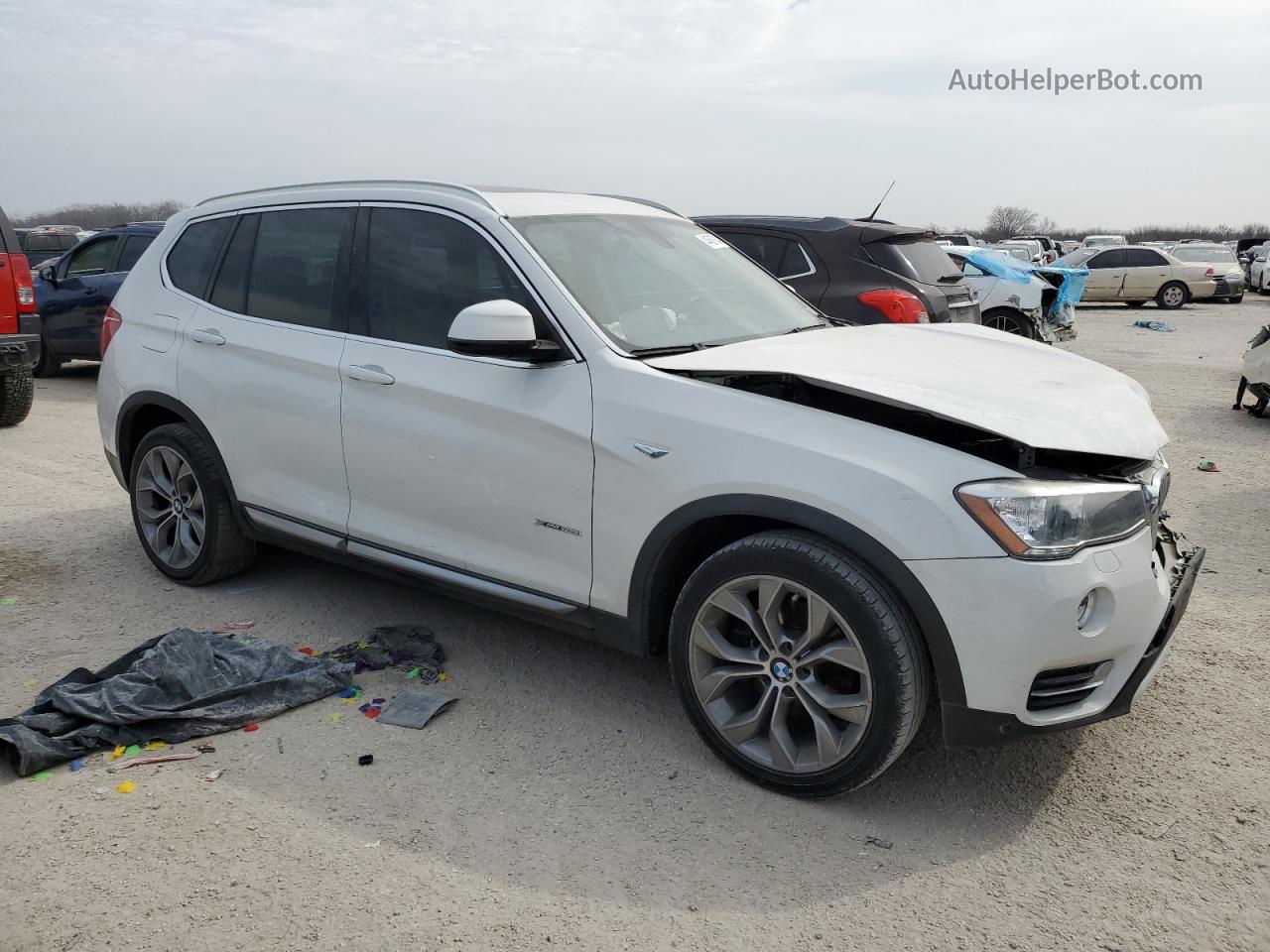 2016 Bmw X3 Xdrive28i White vin: 5UXWX9C54G0D68307