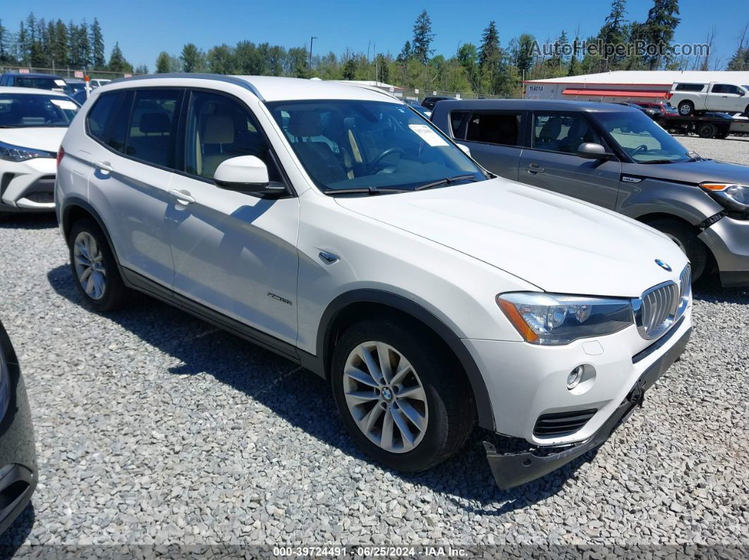 2016 Bmw X3 Xdrive28i White vin: 5UXWX9C54G0D75984