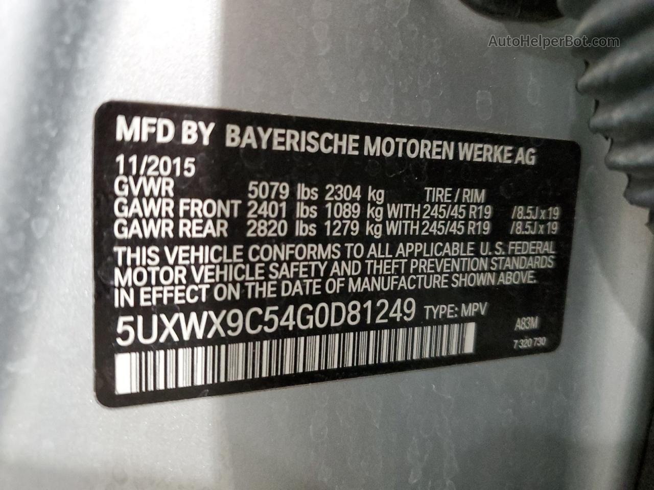2016 Bmw X3 Xdrive28i Gray vin: 5UXWX9C54G0D81249