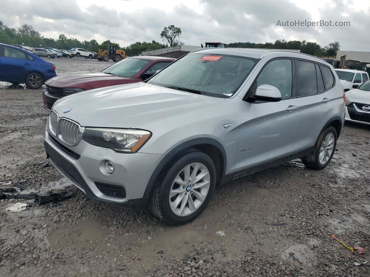 2016 Bmw X3 Xdrive28i Серебряный vin: 5UXWX9C54G0D81395