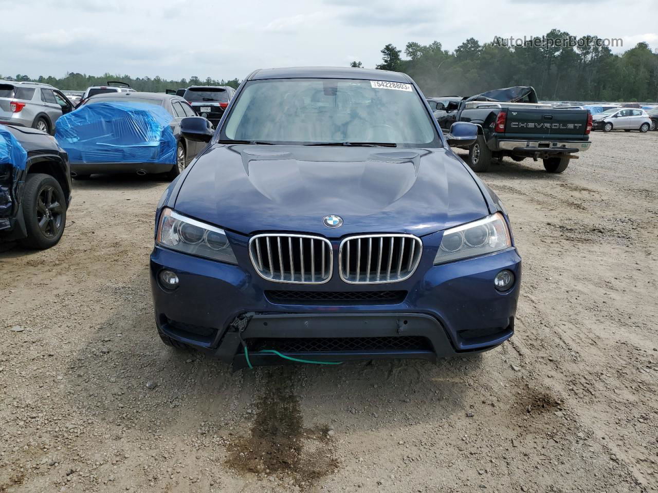 2013 Bmw X3 Xdrive28i Blue vin: 5UXWX9C55D0A16607