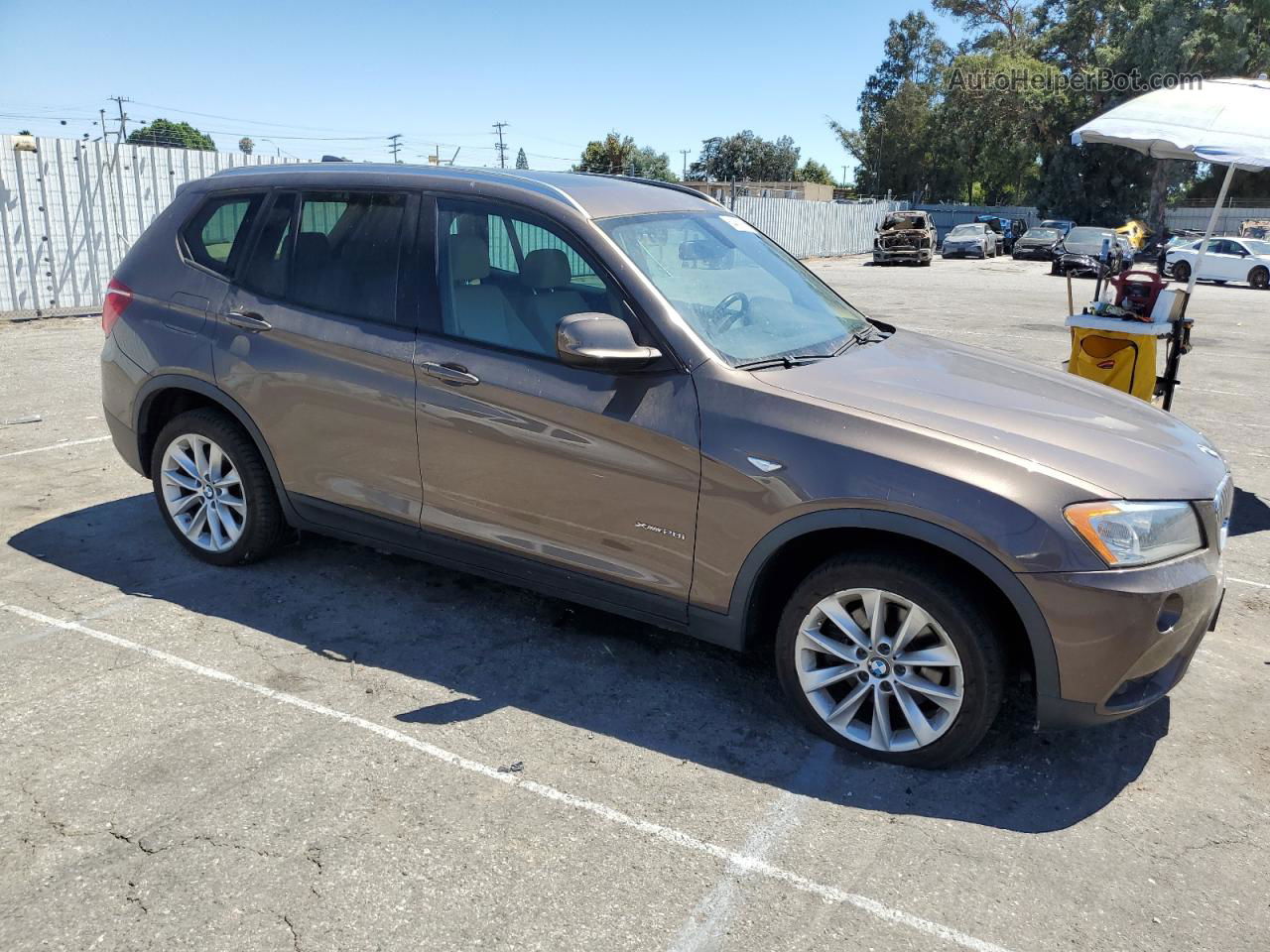 2013 Bmw X3 Xdrive28i Brown vin: 5UXWX9C55D0A19877