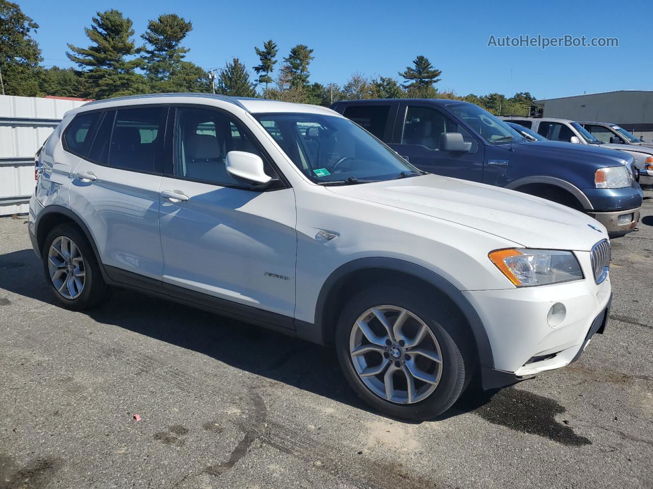 2013 Bmw X3 Xdrive28i Белый vin: 5UXWX9C55D0A32659