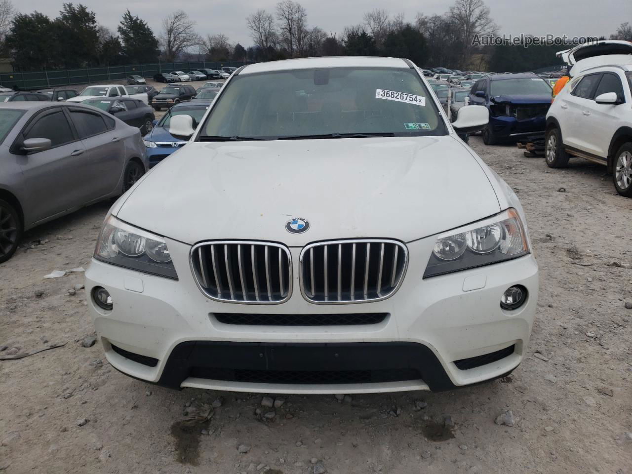 2014 Bmw X3 Xdrive28i White vin: 5UXWX9C55E0D13569