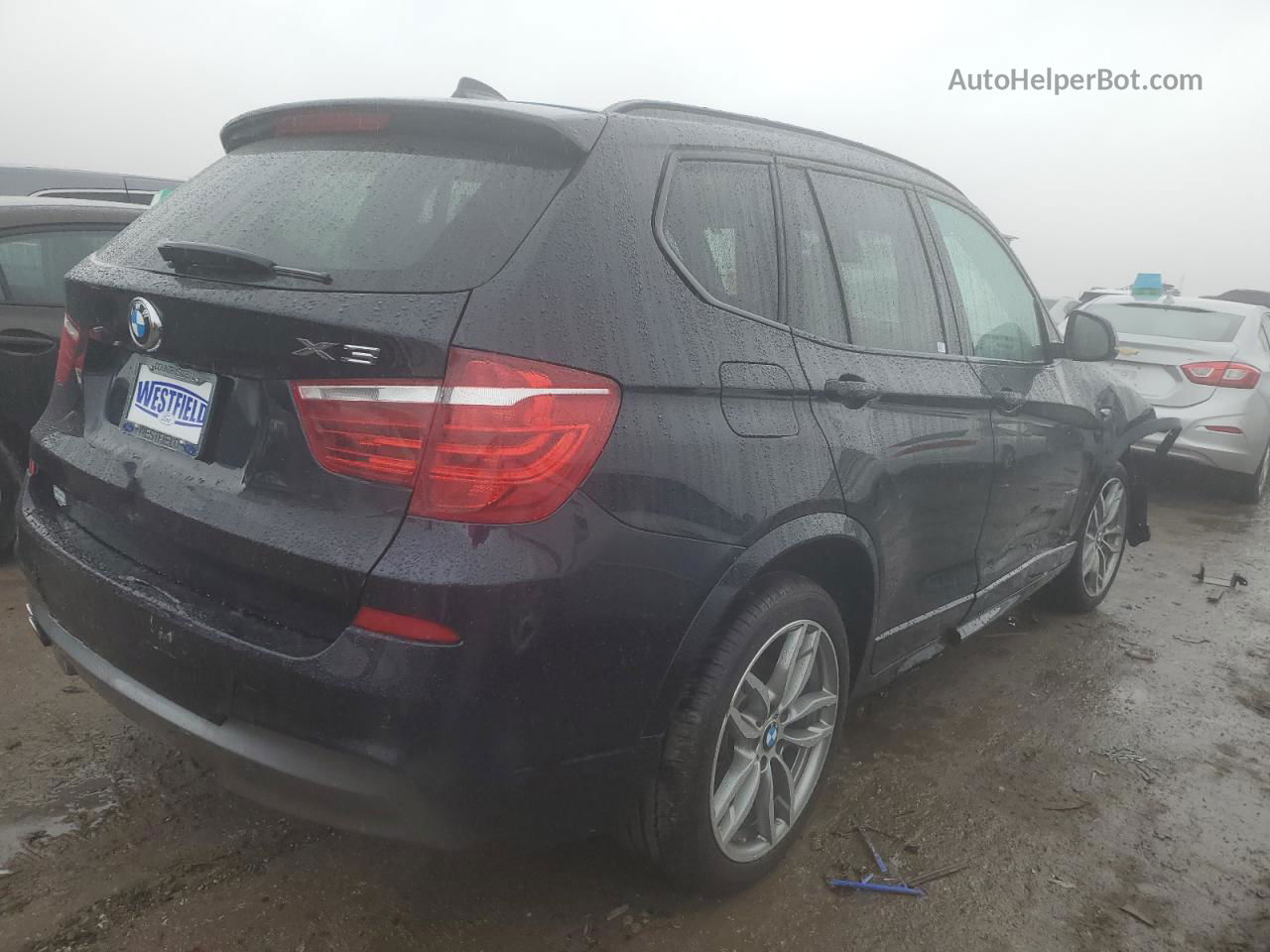 2016 Bmw X3 Xdrive28i Black vin: 5UXWX9C55G0D64153