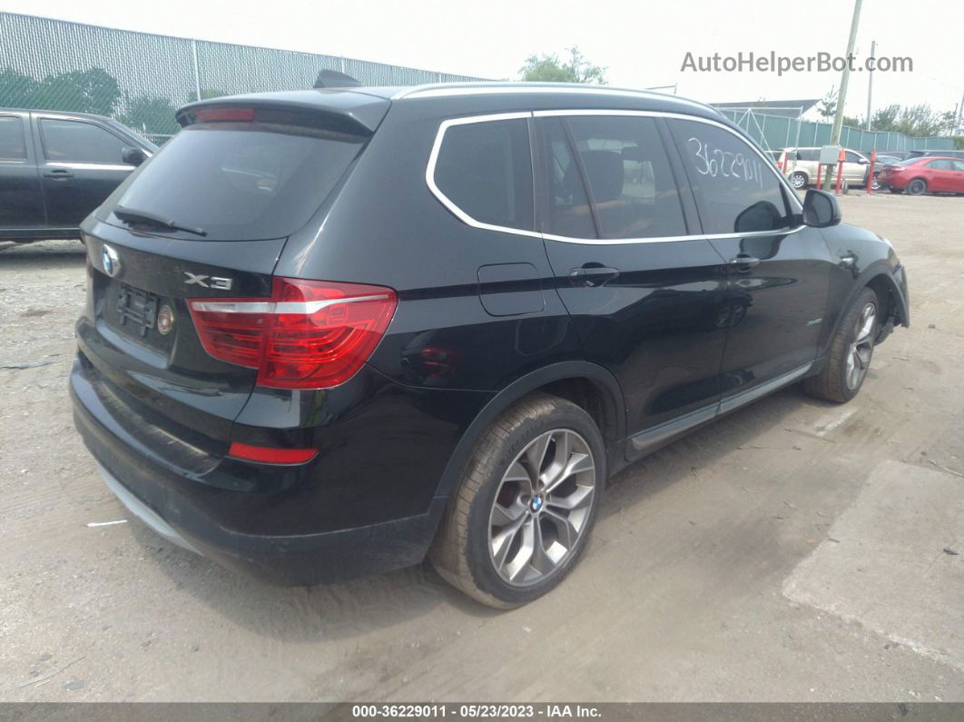 2016 Bmw X3 Xdrive28i Black vin: 5UXWX9C55G0D67943