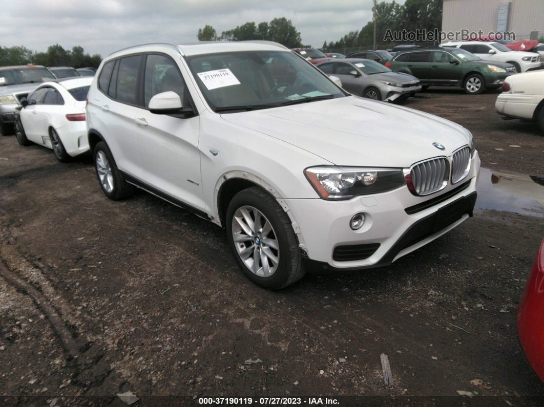 2016 Bmw X3 Xdrive28i White vin: 5UXWX9C55G0D70325