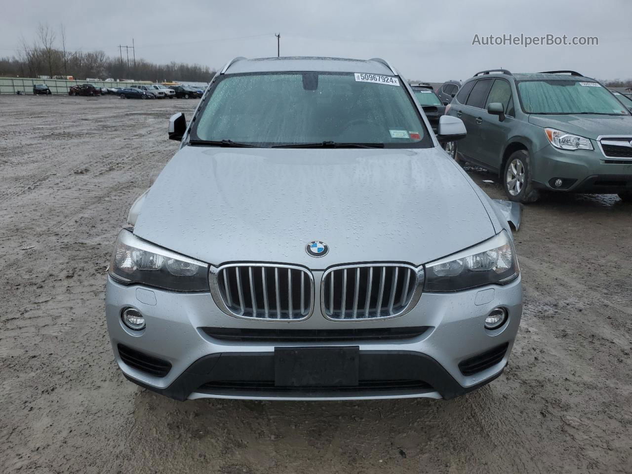 2016 Bmw X3 Xdrive28i Silver vin: 5UXWX9C55G0D73290