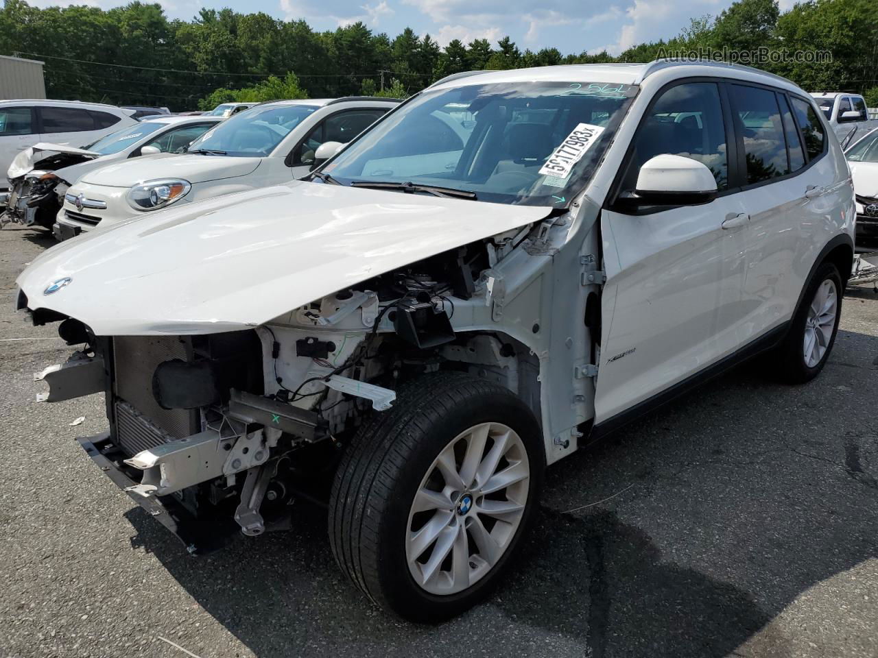 2016 Bmw X3 Xdrive28i White vin: 5UXWX9C55G0D84628