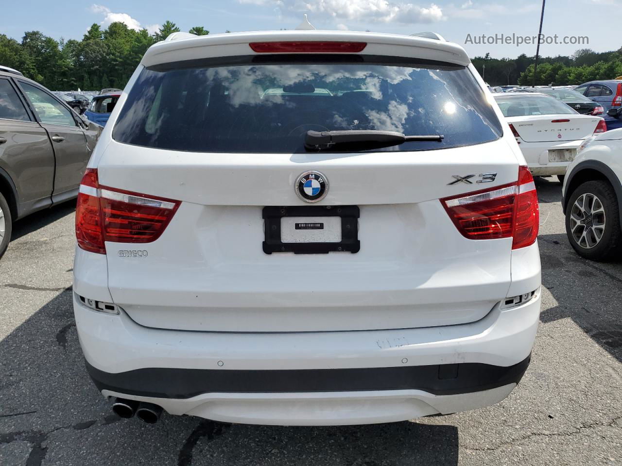 2016 Bmw X3 Xdrive28i White vin: 5UXWX9C55G0D84628