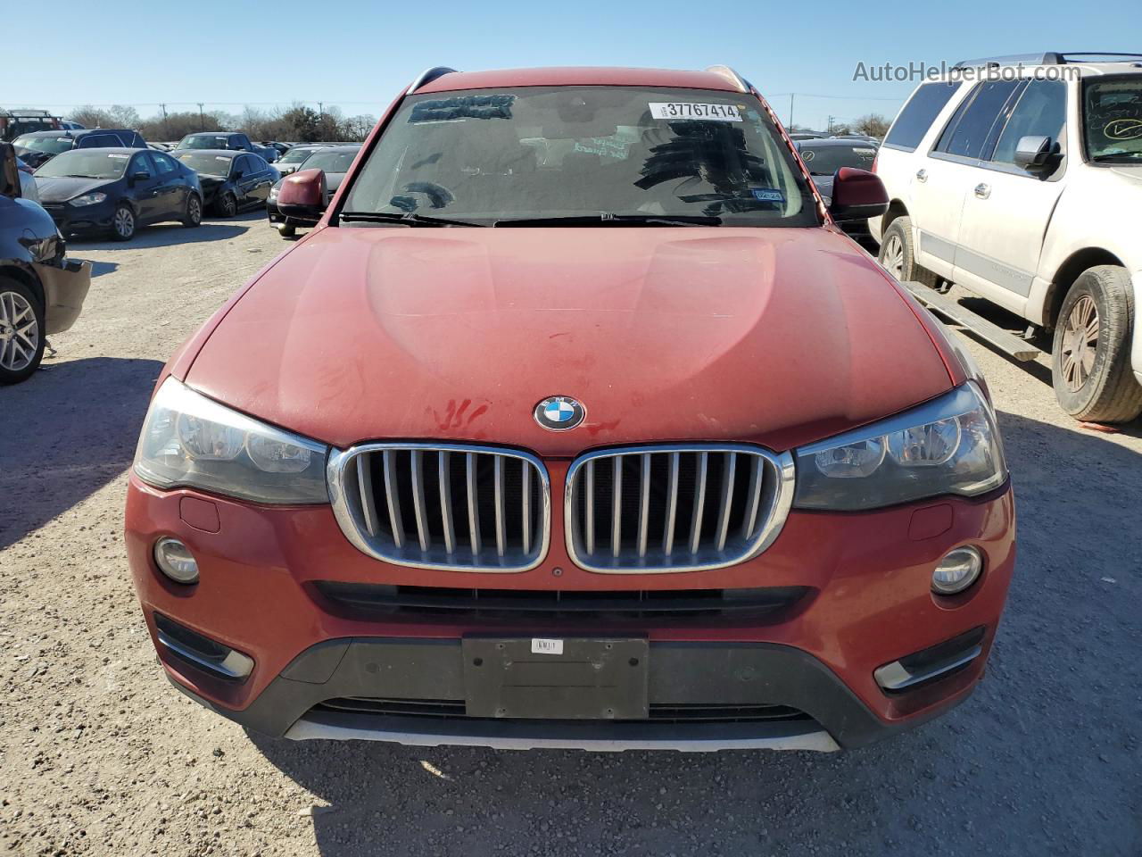 2016 Bmw X3 Xdrive28i Red vin: 5UXWX9C55G0D84872