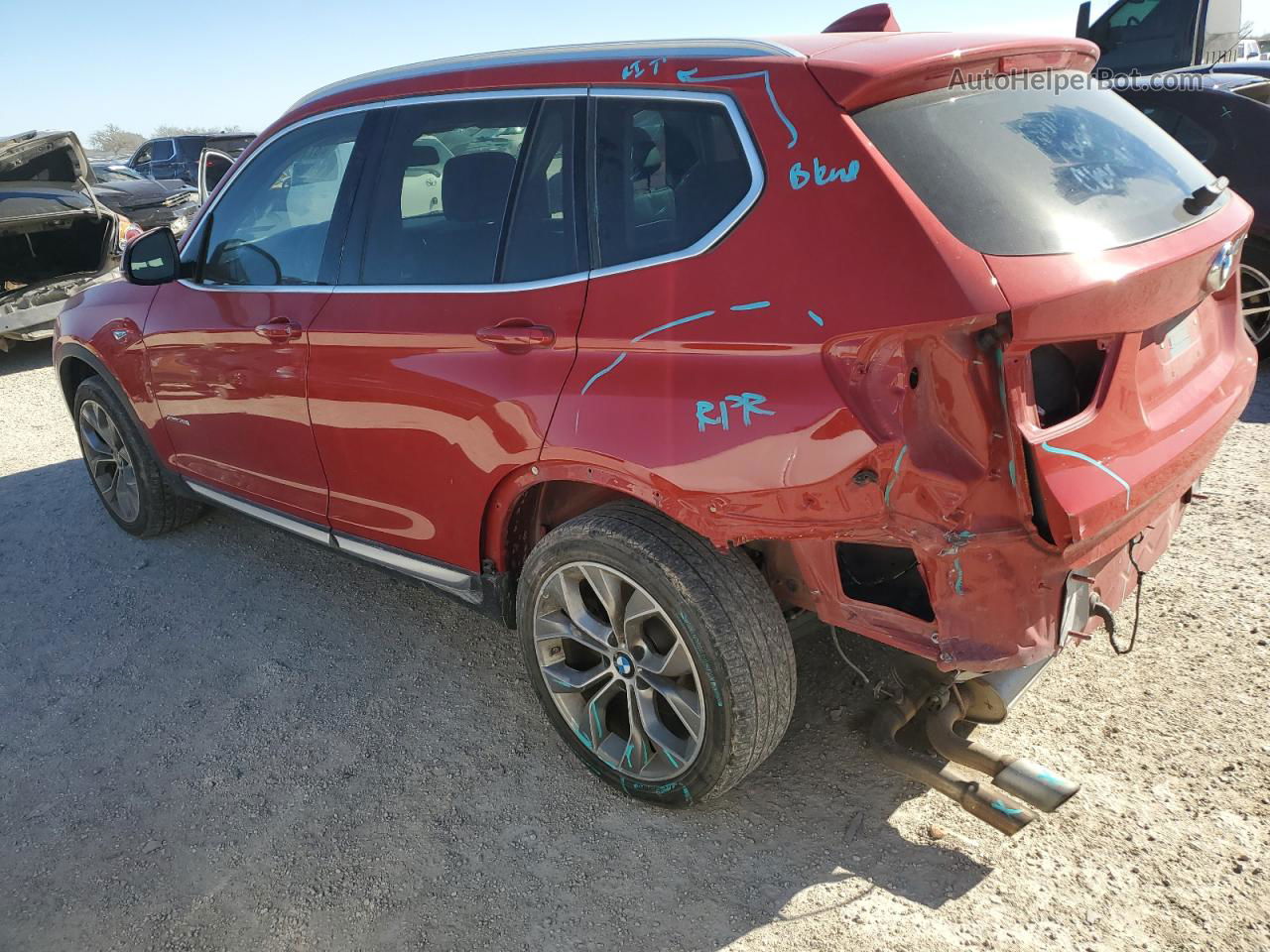 2016 Bmw X3 Xdrive28i Red vin: 5UXWX9C55G0D84872