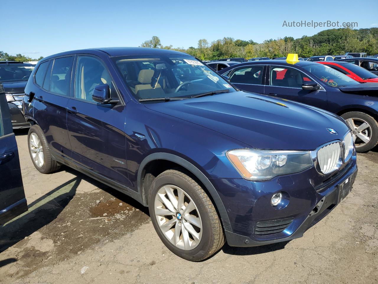 2016 Bmw X3 Xdrive28i Синий vin: 5UXWX9C55G0D84953