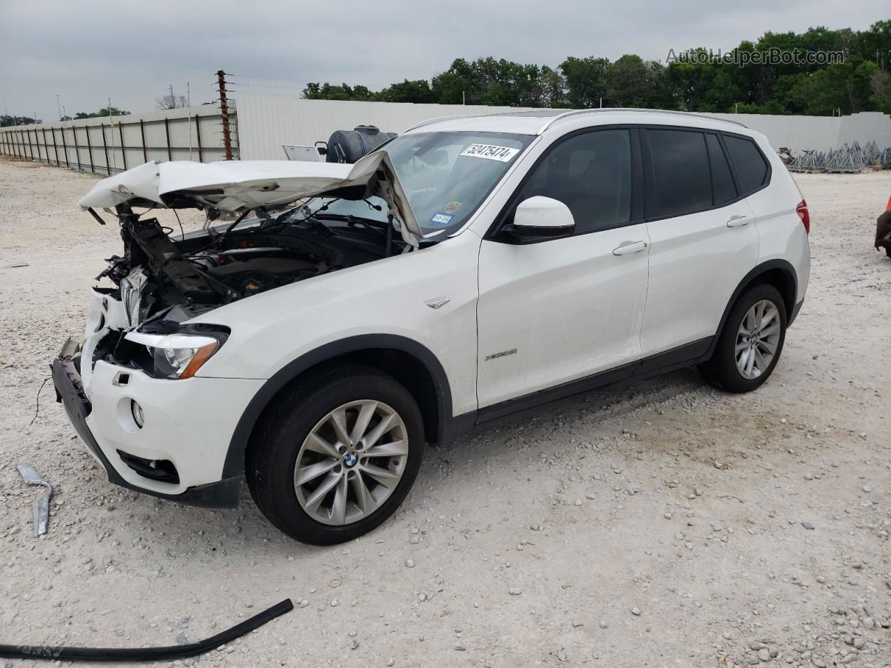 2016 Bmw X3 Xdrive28i White vin: 5UXWX9C55G0D85536