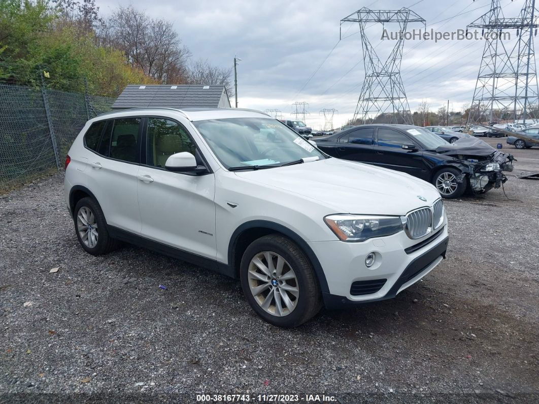 2016 Bmw X3 Xdrive28i White vin: 5UXWX9C55G0D90476