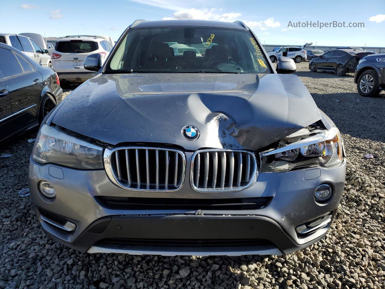 2016 Bmw X3 Xdrive28i Gray vin: 5UXWX9C55G0D95323