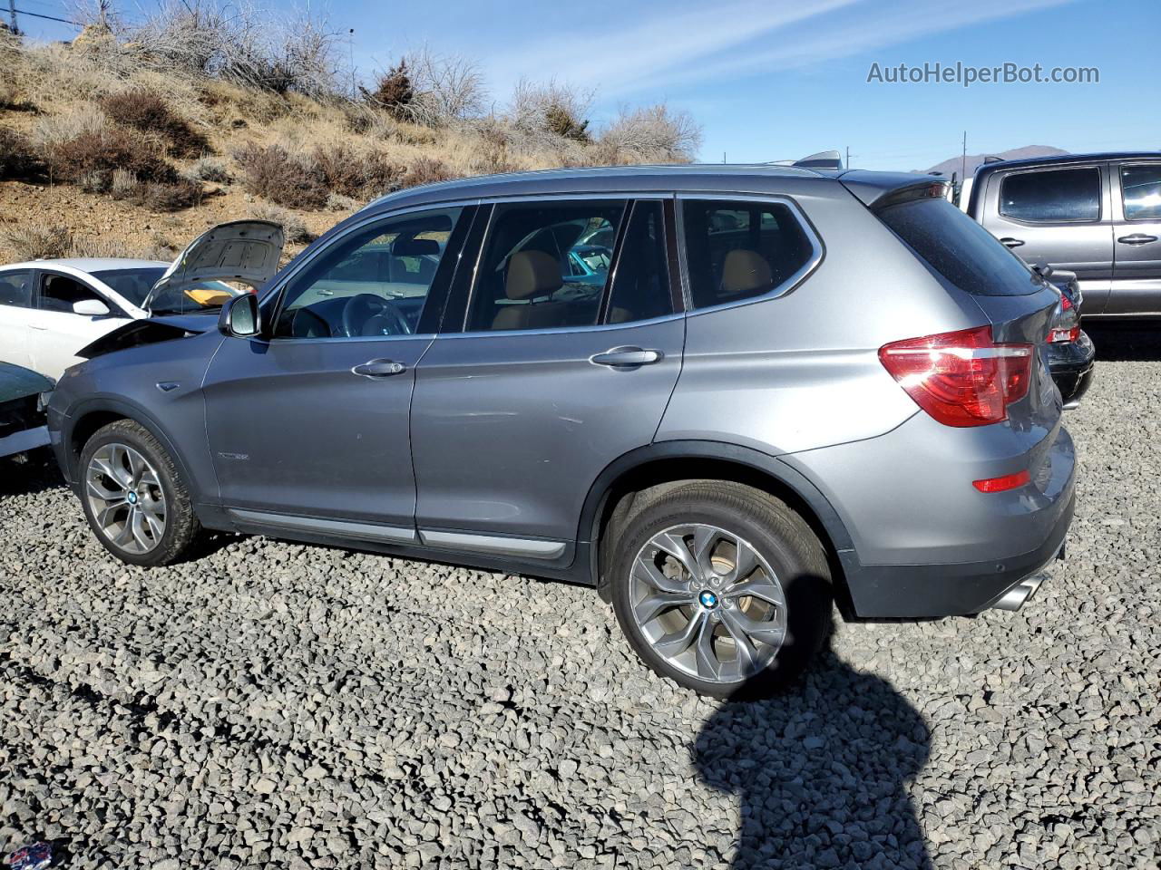 2016 Bmw X3 Xdrive28i Gray vin: 5UXWX9C55G0D95323