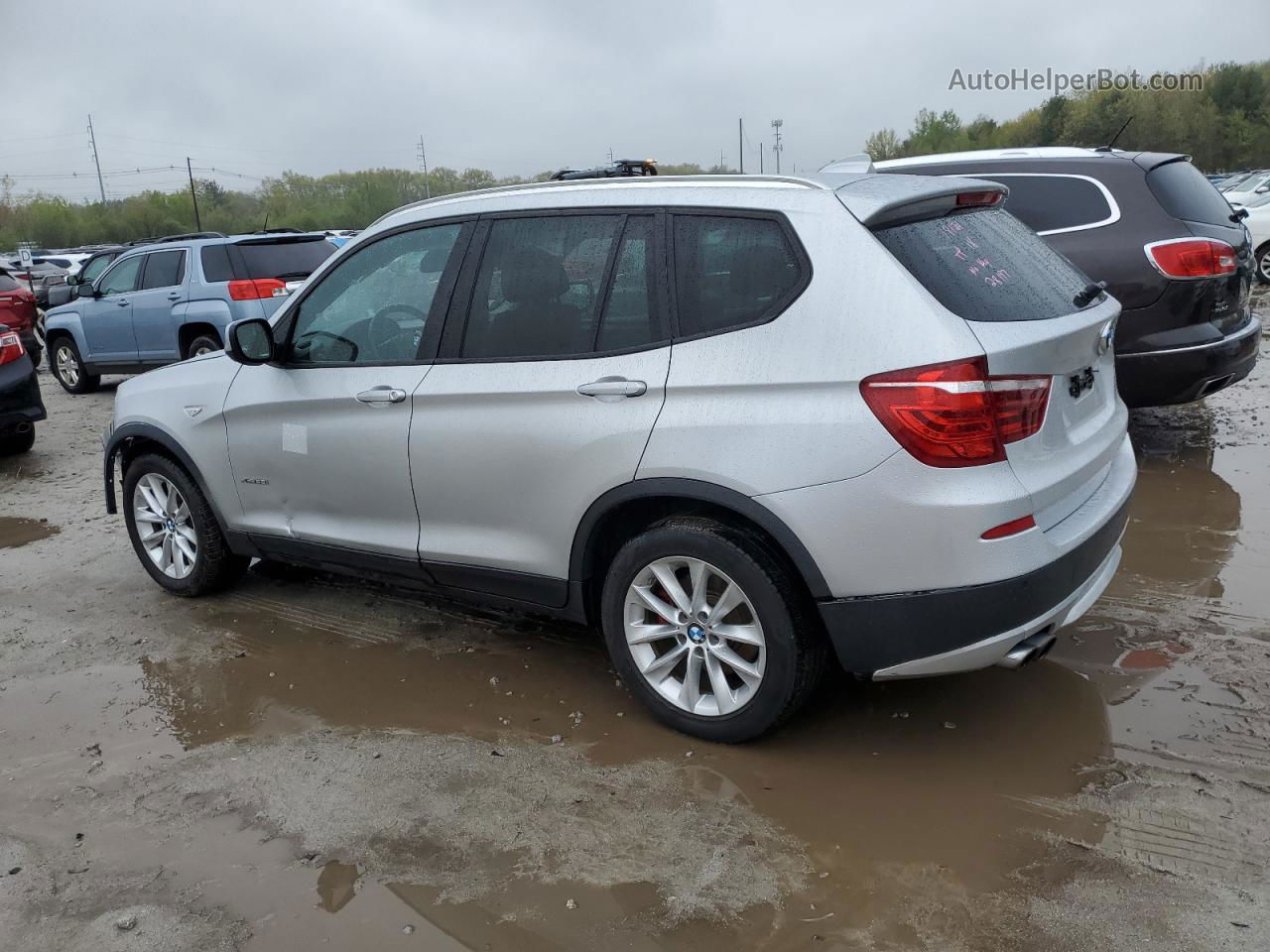 2013 Bmw X3 Xdrive28i Silver vin: 5UXWX9C56D0A13618