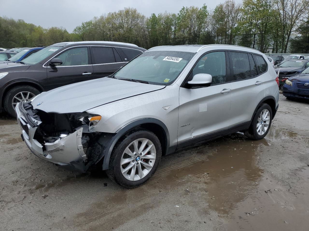 2013 Bmw X3 Xdrive28i Silver vin: 5UXWX9C56D0A13618