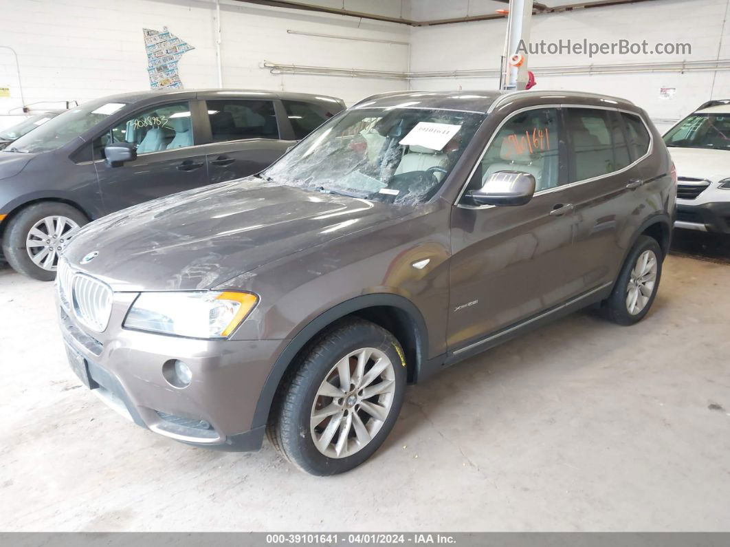 2013 Bmw X3 Xdrive28i Коричневый vin: 5UXWX9C56D0A21010