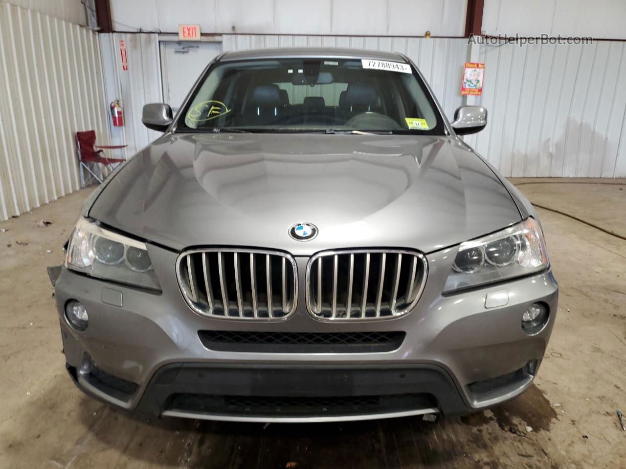 2013 Bmw X3 Xdrive28i Gray vin: 5UXWX9C56D0A28099