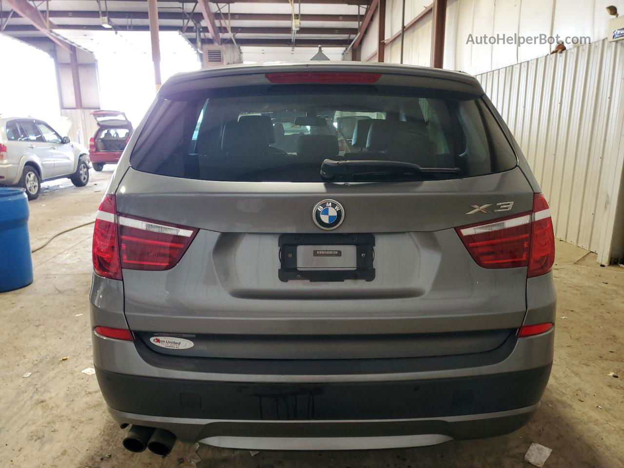 2013 Bmw X3 Xdrive28i Gray vin: 5UXWX9C56D0A28099