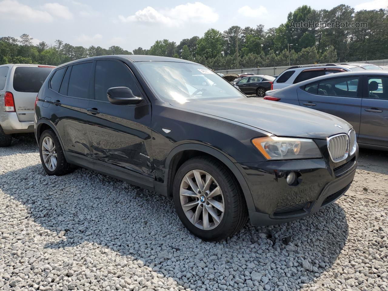 2013 Bmw X3 Xdrive28i Black vin: 5UXWX9C56D0A29365