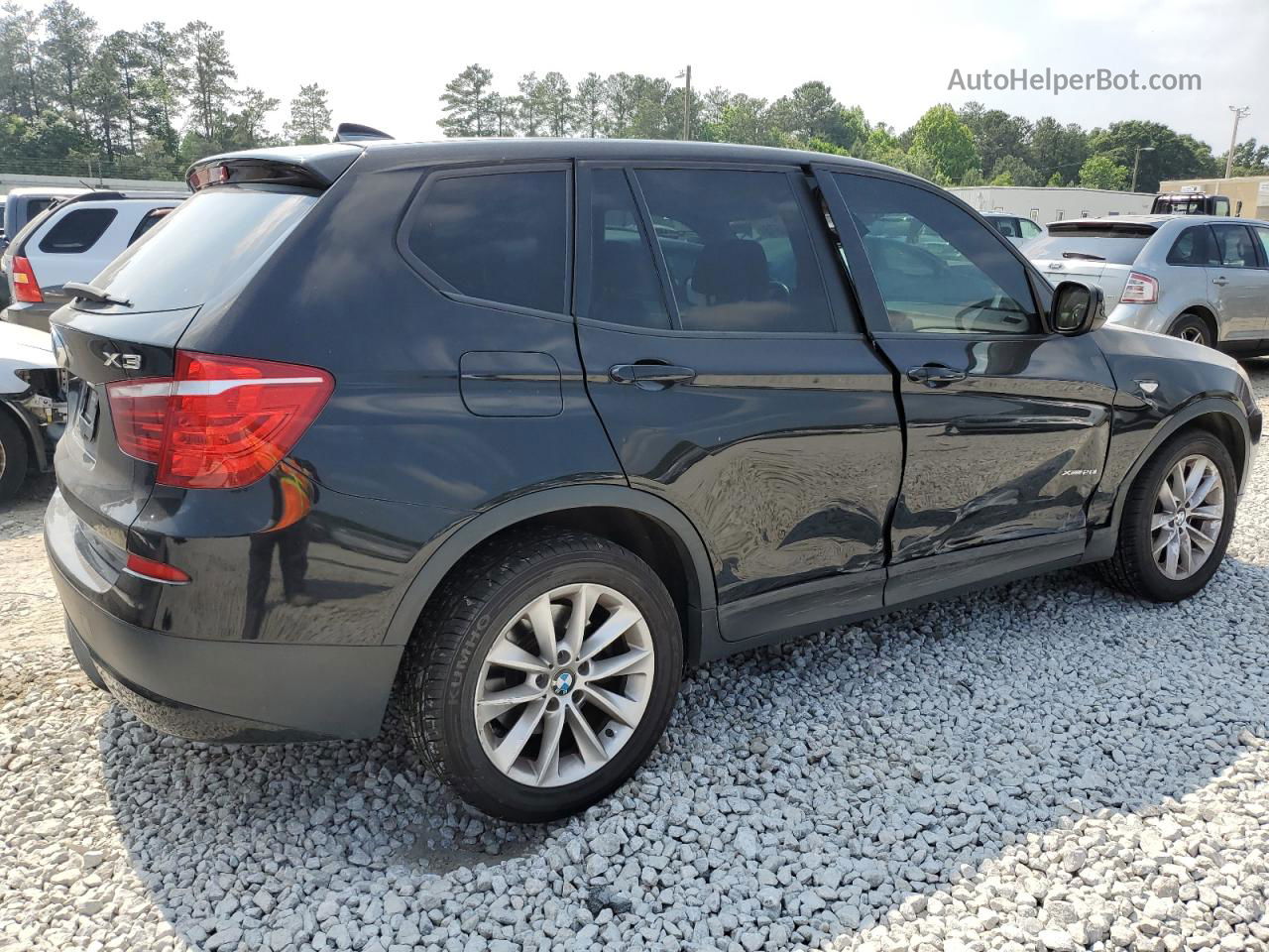 2013 Bmw X3 Xdrive28i Black vin: 5UXWX9C56D0A29365