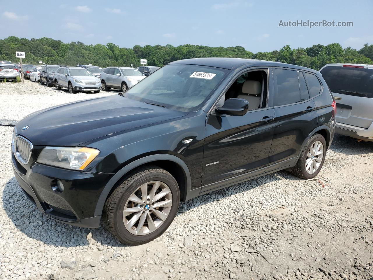 2013 Bmw X3 Xdrive28i Черный vin: 5UXWX9C56D0A29365