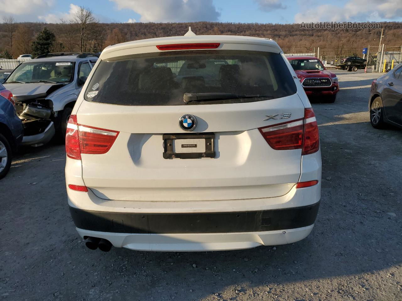 2013 Bmw X3 Xdrive28i White vin: 5UXWX9C56D0D00294