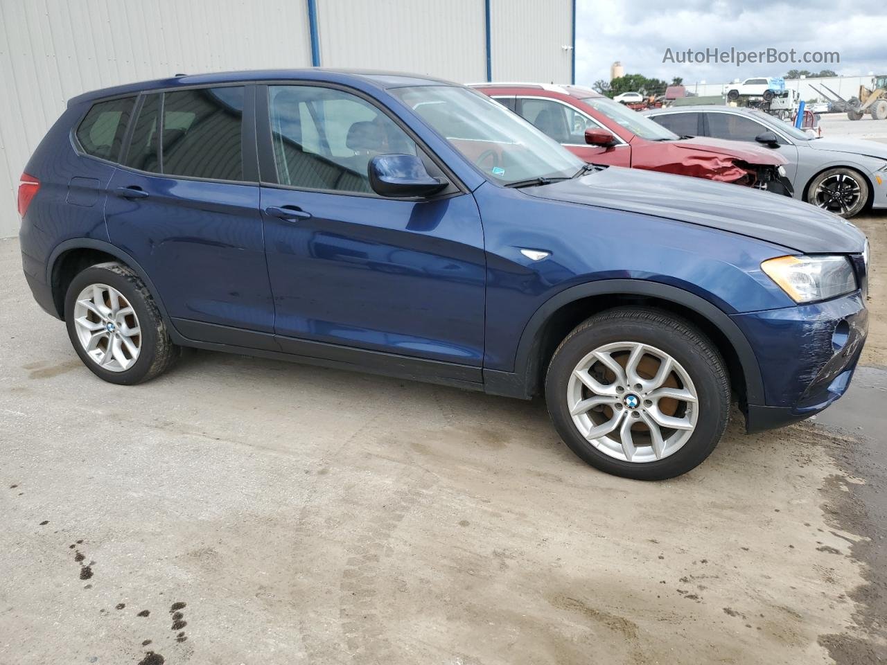 2013 Bmw X3 Xdrive28i Синий vin: 5UXWX9C56D0D01557