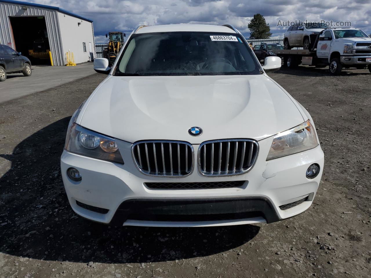 2013 Bmw X3 Xdrive28i White vin: 5UXWX9C56D0D08315