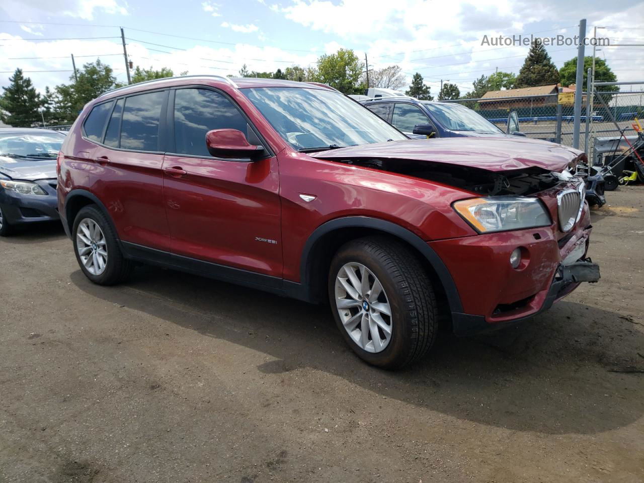 2014 Bmw X3 Xdrive28i Maroon vin: 5UXWX9C56E0D31689