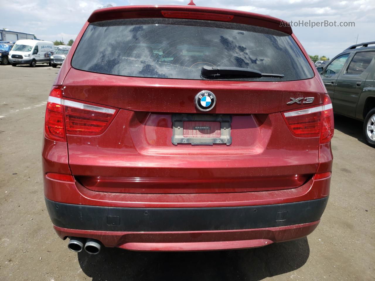 2014 Bmw X3 Xdrive28i Maroon vin: 5UXWX9C56E0D31689