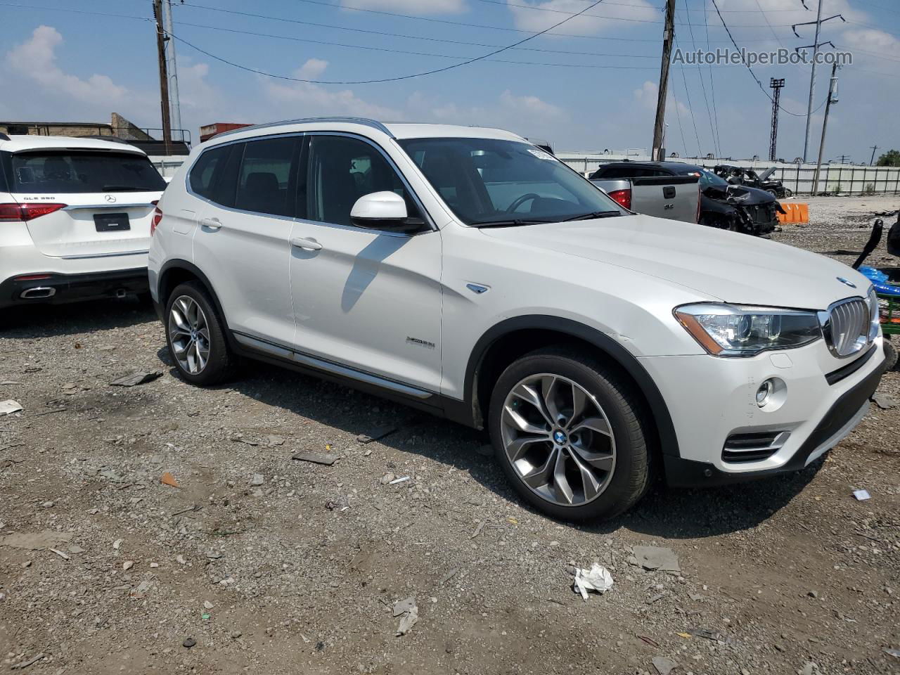 2016 Bmw X3 Xdrive28i White vin: 5UXWX9C56G0D65831