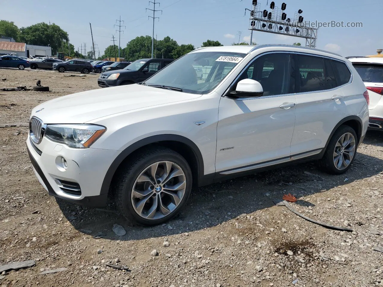 2016 Bmw X3 Xdrive28i White vin: 5UXWX9C56G0D65831