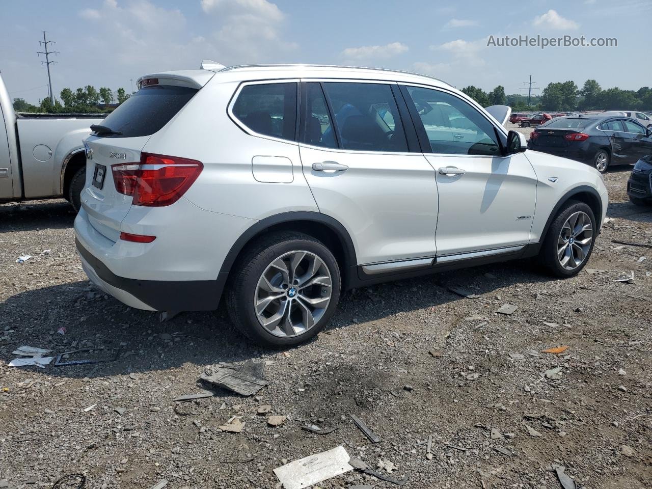 2016 Bmw X3 Xdrive28i White vin: 5UXWX9C56G0D65831